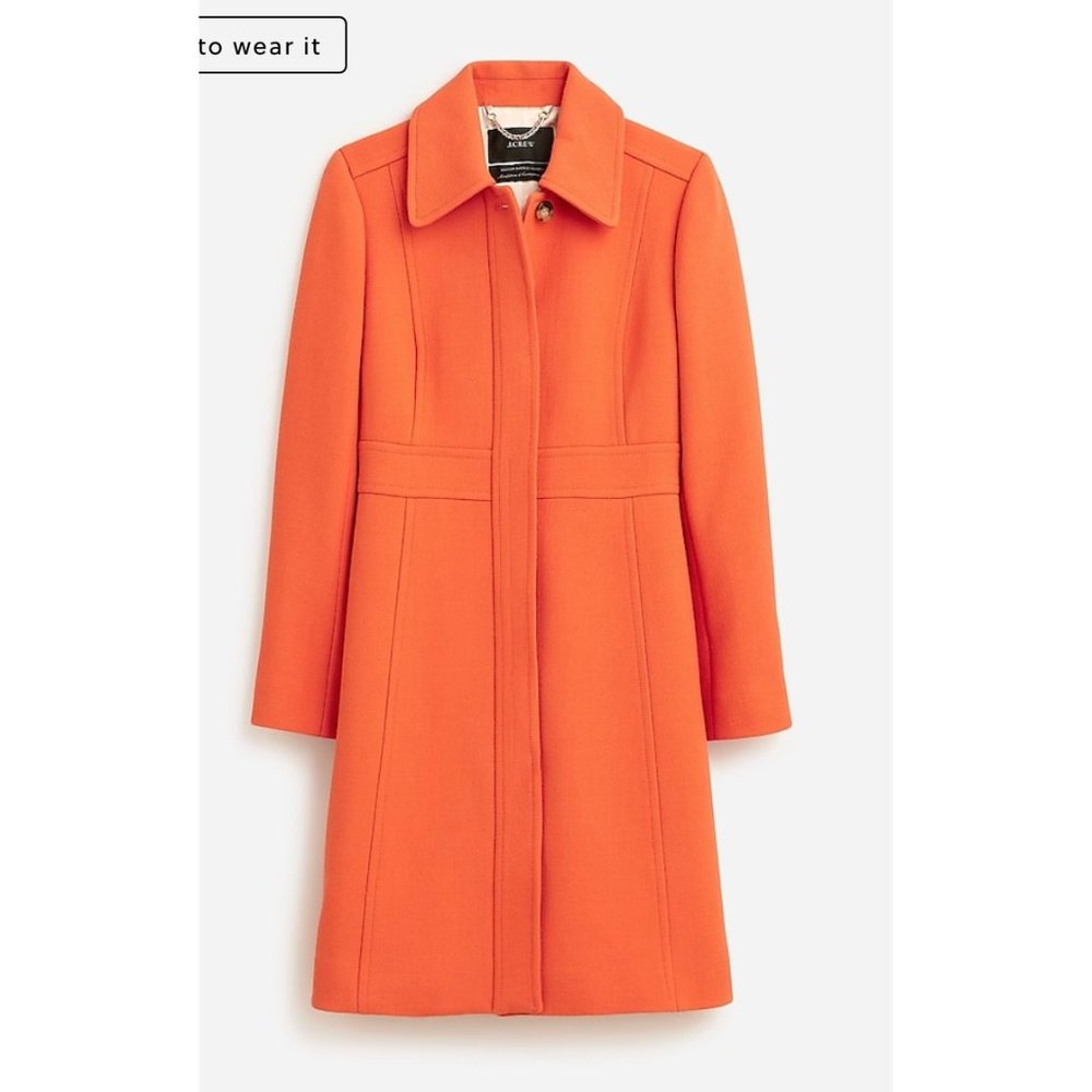 J. Crew Vibrant Orange Trench Coat